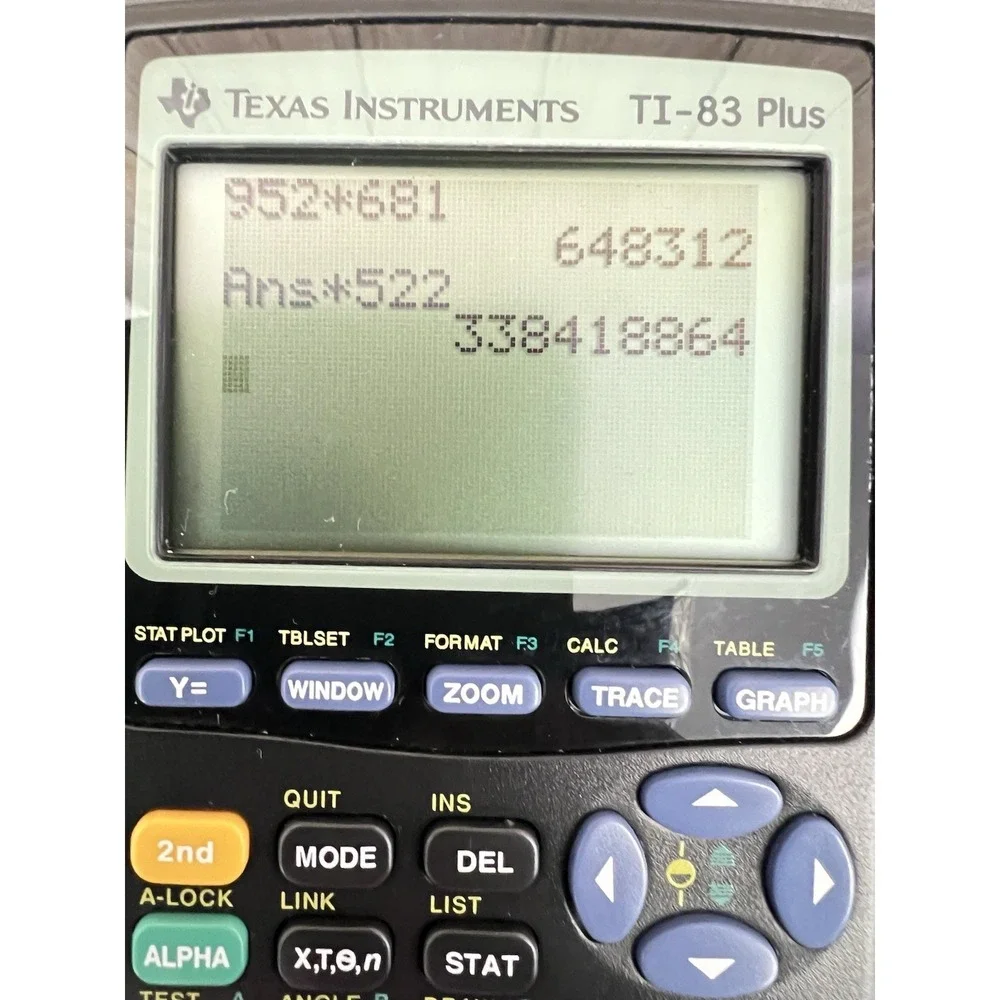 Texas Instruments TI-83 Plus Graphing Calculator w/ Slipcover Tested Working